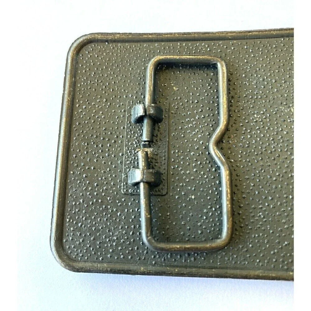 NRA Deer Hunting Mens Belt Buckle Brass Gold Whittington Preserving Shooting